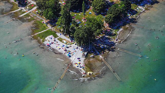 Das Konstanzer Strandbad Horn. Hier kam es im Sommer zu einem Vorfall, bei dem ein Mann die nackten Kinder eines Polizisten fotografiert ...