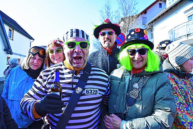 Bild 23: So laufen sich die Narren für den Umzug in Bad Dürrheim warm