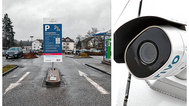 Wer den Parkplatz am Klinikum Donaueschingen nutzt, wird von Kameras beobachtet und die Kennzeichen für die Gebührenabrechnung gespeichert.