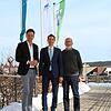 Der neue Bundestagsabgeordnete der Freien Demokraten, Marcel Klinge (links), macht seinen Antrittsbesuch als gewählter Volksvertreter ...