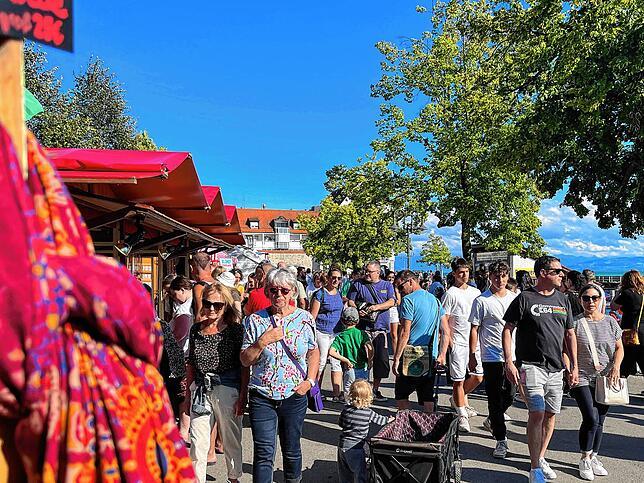 Manche konnten den Umsatz sogar steigern: Insgesamt fiel die Bilanz der Händler beim Kunsthandwerkermarkt des Kulturufers aber sehr ...