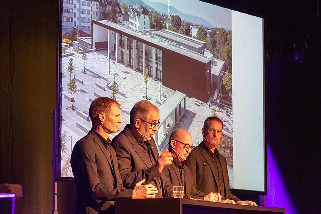 Große Ideen: Die S4 Architekten (von links): Henning Musahl, Gerold Müller, Michael Duffner und Ernesto Preiser veranschaulichten das ...