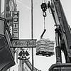 19. Februar 1983: Der Umbau läuft, das alte Schild ist aber noch an der Adler Post dran und weist auf die Vergangenheit als Hotel hin.