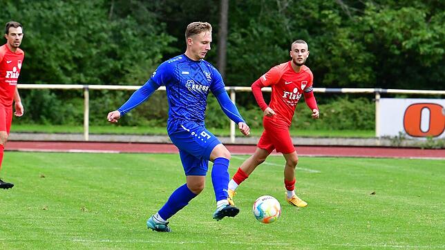 Doppelpack: Marc Rabe &ndash; hier ein Archivbild aus dem Spiel beim FC Tiengen 08 &ndash; legte mit zwei Toren die Basis zum 5:3-Erfolg ...
