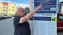 Peter Keber ärgert sich: Weil er seinen Lieferwagen auf dem privaten Parkplatz an der Wilhelm-Binder-Straße ein paar Sekunden zu lang ...