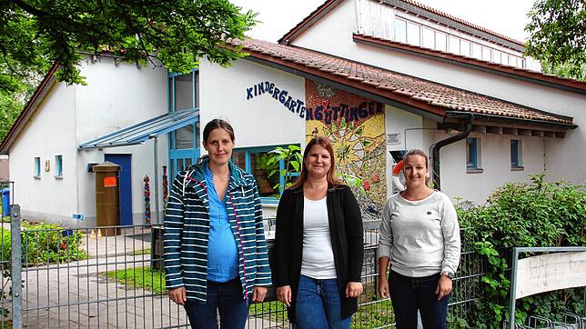 Sie wollen, dass der Güttinger Kindergarten nicht vergessen wird: (von links) Tabea Honstetter, Martha Frierdich und Nicole Winter.