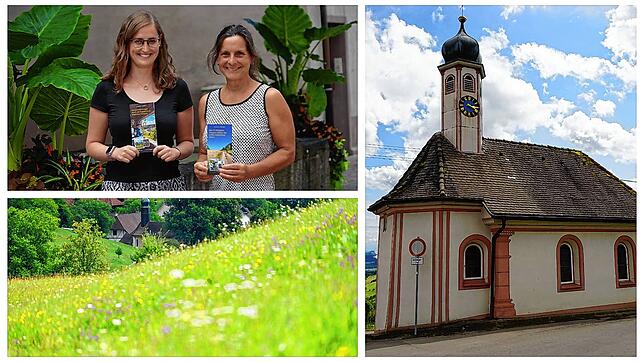 Stefanie Stelter (links) und Martina Gerteis präsentieren die neuen Broschüren für Entdeckungen in den Ortsteilen. In Eschbach lockt ...