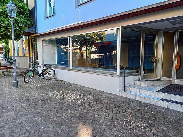 Diese Gewerbefläche in der Poststraße steht seit Ende des zweiten Lockdowns leer.