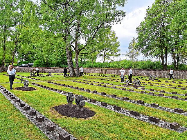 Der Ehrenfriedhof dient als letzte Ruhestätte für Opfer des Kriegs in Donaueschingen