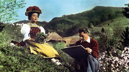 Szene aus &bdquo;Schwarzwaldmädel&ldquo; mit Sonja Ziemann in der Titelrolle (rechts Rudolf Prack): Der Film war im Kino ein ...