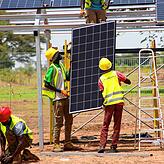 Die Energie für den Container stammt von Solar-Paneelen.
