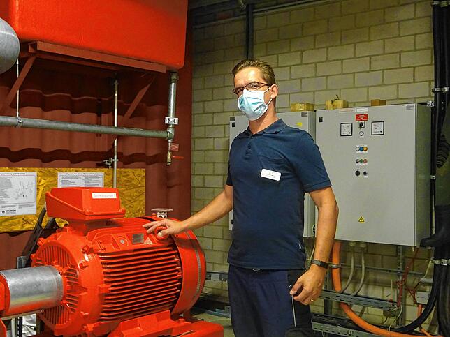 Auch für die Sprinkleranlage im Klinikum ist Matthias Martin zuständig.