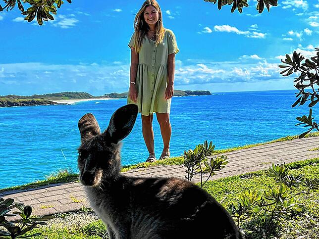 Kängurus am Strand? Das hat Vivien in Australien sogar vor Freude zum Weinen gebracht.