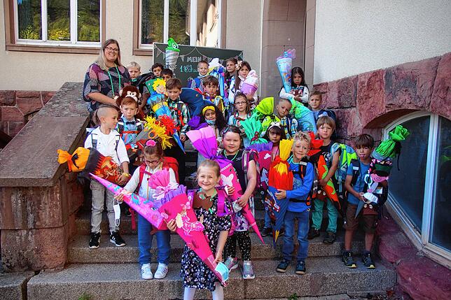 Die Klasse 1b der Friedrichschule Furtwangen mit Klassenlehrerin Antonia Mauer.