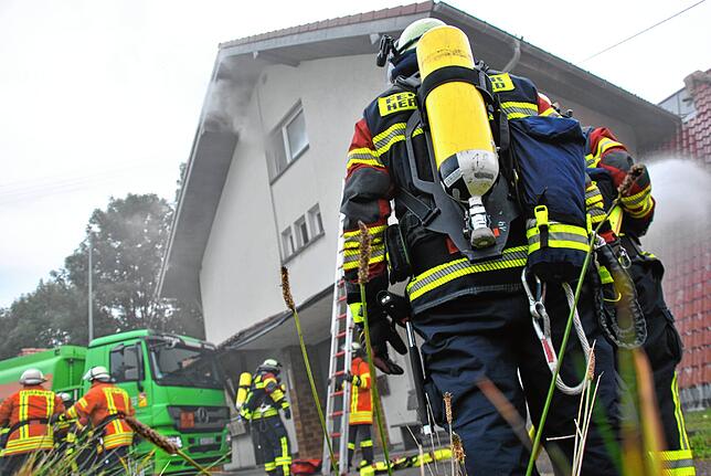 Bild 8: Gelungene und herausfordernde Probe der Feuerwehr Herrischried