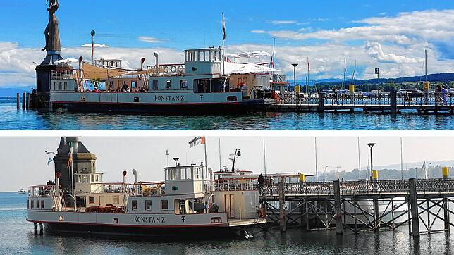 Dauerregen und Schneeschmelze sorgen dafür, dass der Bodensee vor Konstanz ab Ende Mai steigt und steigt. Erst Mitte Juni beruhigt sich ...