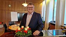 Oberbürgermeister Andreas Brand in seinem Büro im Rathaus.