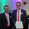 Sie waren beim Festakt dabei (von links): Andrea Glaser (Geschäftsführerin BVIZ), Innocamp-Geschäftsführer Alejandro Palacios-Tovar, ...