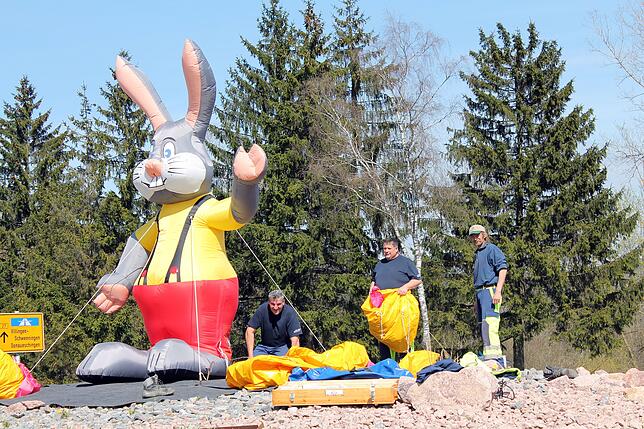 Und noch ein Motiv zum Osterfest. Vom Kreisel grüßt ein freundlicher Hase.