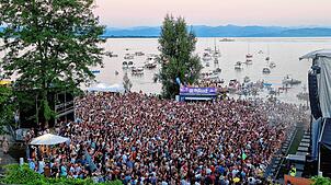 Ein Festivalgelände direkt am Bodenseeufer: Das sorgt für eine einmalige Stimmung.