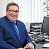 Verlässt für seine Bürger den Schreibtisch: Patrick Krauss, Bürgermeister von Moos.