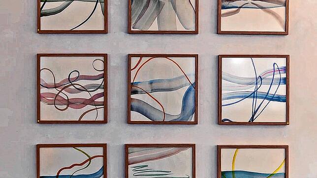 Die Originale der Bilder Alissa Walsers für „Sprachlaub“ sind bis 25. April in der Singener Galerie Vayhinger zu sehen.