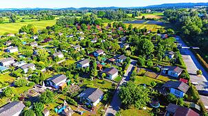 Blick auf das Areal der Gartenfreunde Radolfzell im Zeller Ried, Neubohlingen 50. Laut Verein gibt es auf rund 638 Ar 125 Parzellen, die ...