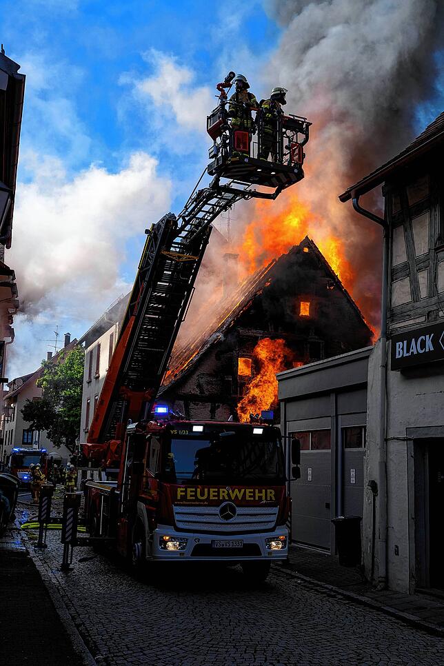 Bild 4: Der Großbrand in Villingen in Bildern: So schlimm wütete das Feuer in der Innenstadt
