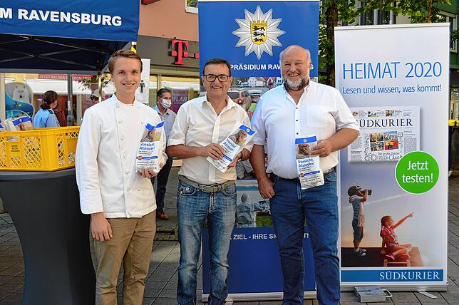 Bei der Auftaktveranstaltung sind ebenfalls vor Ort (von links): Moritz Metzler, Bäckerei Metzler Langenargen, Georg Beetz, ...
