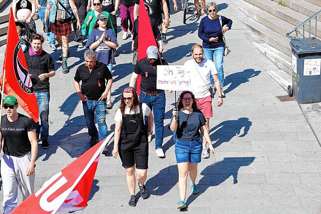 Bild 6: Gemeinsamer Protest am 1. Mai: So gingen Konstanzer und Kreuzlinger auf die Straße