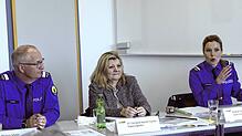 Ariane Schäppi Hofstetter (von links) berichtete mit Cornelia Stamm Hurter und Philipp Meier über Straftaten im Kanton Schaffhausen.
