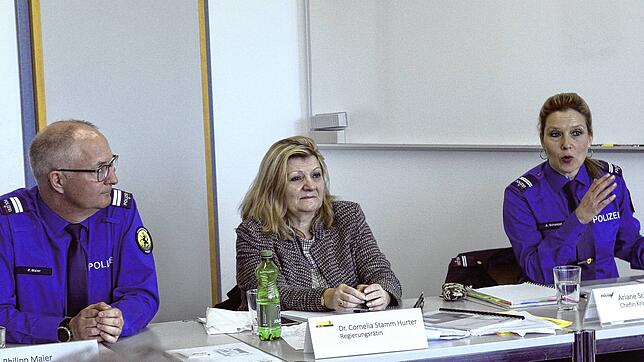 Ariane Schäppi Hofstetter (von links) berichtete mit Cornelia Stamm Hurter und Philipp Meier über Straftaten im Kanton Schaffhausen.