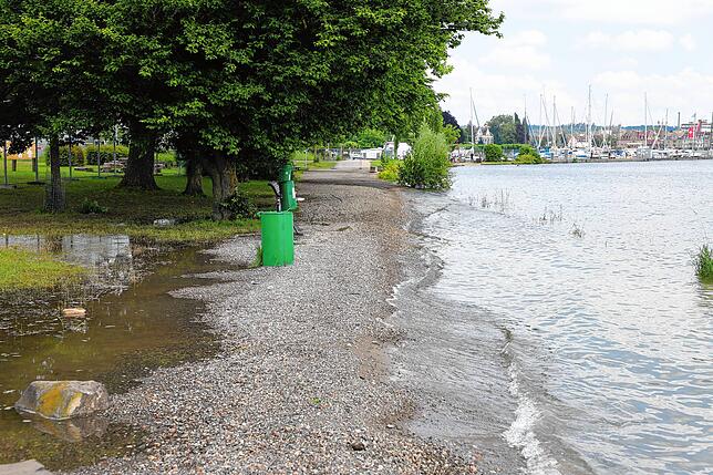 Bild 15: Hochwasser am Bodensee: Wasserstand vor Konstanz erneut über fünf Metern