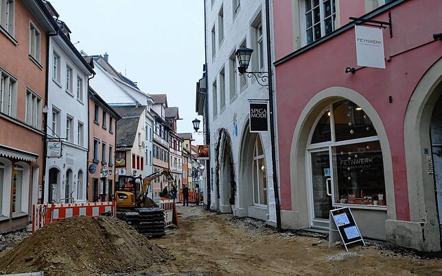 Einige Geschäfte in der Hafenstraße sind derzeit nur schwierig zu erreichen.