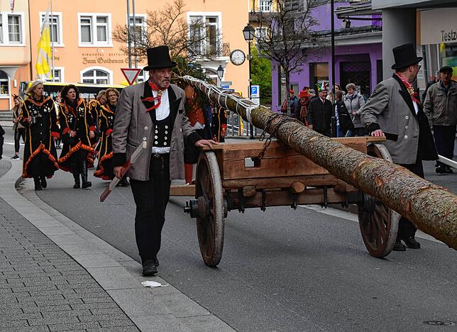 Bild 33: Bilder vom Narrenbaum-Umzug in Stockach mit Schaulustigen