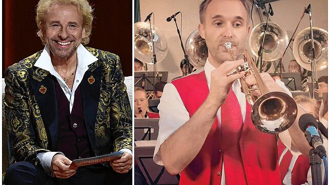 Wette mit Thomas Gottschalk im Radio: Der Kressbronner Bürgermeister Daniel Enzensperger spielte am Sonntagnachmittag live Trompete beim ...