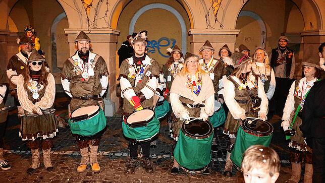 Bild 7: Auf dem Stephansplatz sprühen die Funken &ndash; hier endet die Konstanzer Fasnacht