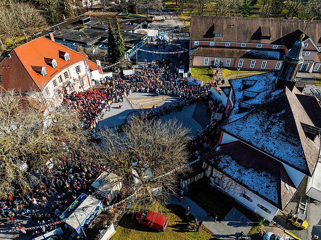 Bild 9: So wird der Narrenbaum am Samstag beim Narrentreffen in Bad Dürrheim aufgestellt!
