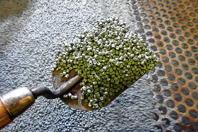 Das fertige Recyclat.