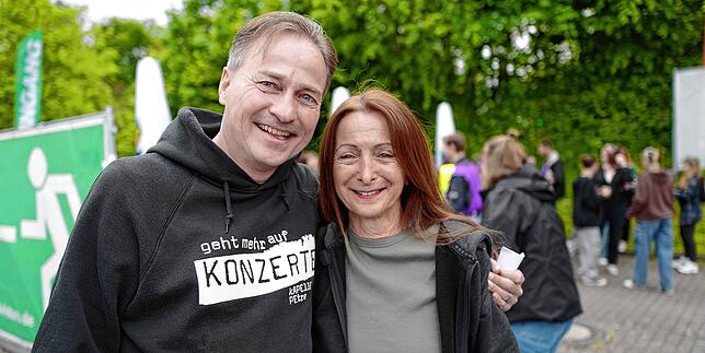 Sie sind zum zweiten Mal beim Campus-Festival: Dirk und Doris von Frajer.