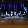 Auf dem SÜDKURIER-Podium zur Bürgermeisterwahl in Uhldingen-Mühlhofen (von links): Dominik Männle, Nadine Bohn, Moderator Stefan Hilser, ...