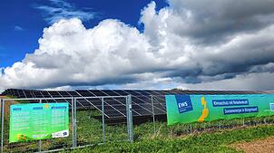 Er steht schon: der kleine Solarpark der Elektritätswerke Schönau in Döggingen. Eine zweite, deutlich größere Anlage soll ab Mitte 2025 ...