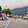 Ein Unfall am Montagmorgen sorgt für lange Staus: Hier die Umleitung des Verkehrs auf der B34.