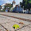 Auf dem Waldshuter Viehmarktplatz findet heutzutage höchstens der Töpfermarkt statt. Früher wurden hier Rinder und Schweine verkauft.