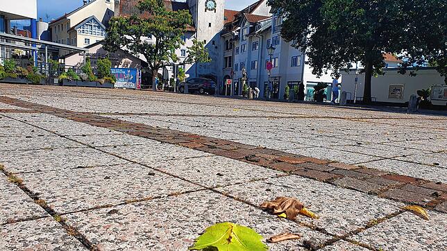 Auf dem Waldshuter Viehmarktplatz findet heutzutage höchstens der Töpfermarkt statt. Früher wurden hier Rinder und Schweine verkauft.