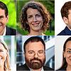 Die Kandidaten für den Wahlkreis Konstanz (von links oben): Andreas Jung (CDU), Lina Seitzl (SPD), Sebastian Lederer (Grüne), ...