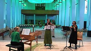 Musik für  alle Sinne: Ensemble La Porte Musicale gibt für die Zuhörer in der Görwihler Pfarrkirche ein Telemann‘sches Wellnessprogramm. ...