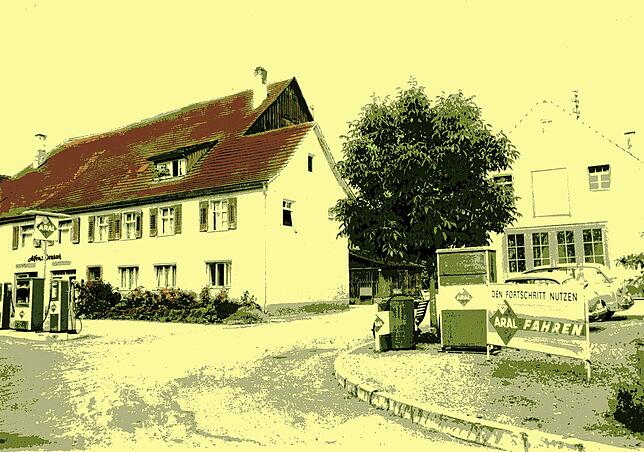 Die Tankstelle Deutsch in der Hauptstraße 33 und 35.