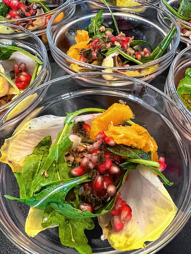 Der fertige Chicorée Salat mit Meeresgemüse: Jedem hat es geschmeckt.