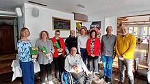 Vorstandsmitglieder und Geehrte (von links): Martina Müller-Ruhnau, Ilona Schreiber, Antonia Schellenberger, Otto Lüdecke, Gerald ...